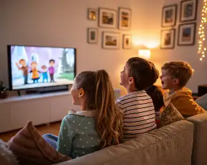 #1 IPTV Nordic Service in 2025 6 childern watching-cartoons on iptv nordic pro